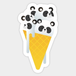 Chocolate Chip Panda Ice Cream Sticker